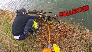 We use magnets to search for treasures in the canals of Northern France