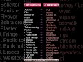 British English vs American English