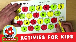 Alphabet Apple Activity for Kids | Maple Leaf Learning Playhouse