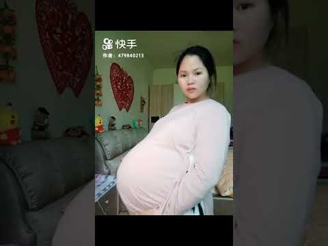 Huge Pregnant Asian With Triplets