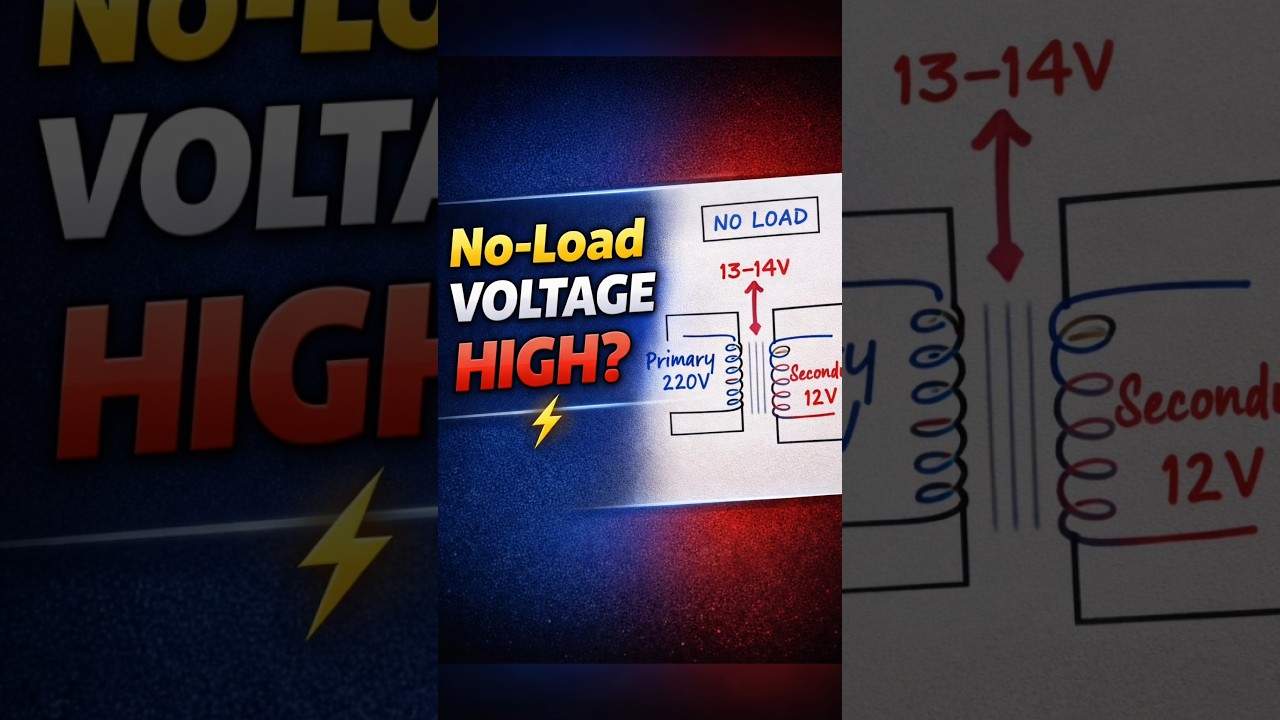 Transformer No-Load Voltage Zyada Kyun Dikhta Hai? ⚡ Easy Explanation” | 