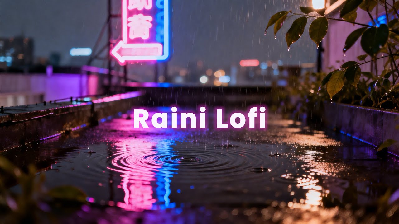 lofi hip hop – calm rain under neon lights