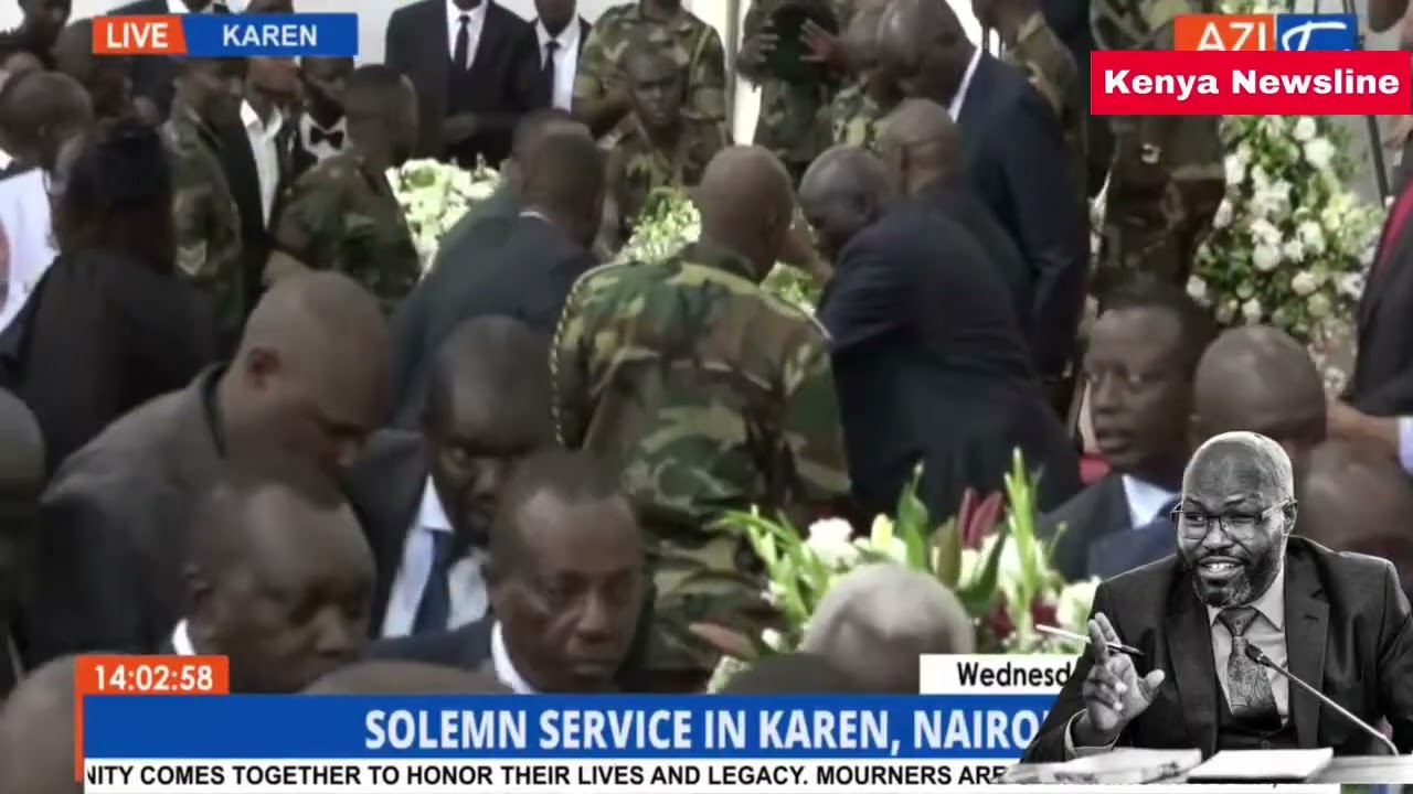 Watch how Oscar Sudi, Murkomen, Leaders joined hands to carry MP Ng'eno's coffin after requiem mass