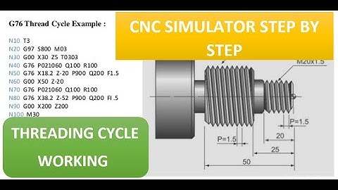 THREADING CYCLE STEP BY STEP IN CNC SIMULATOR