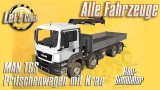 Bau Simulator 2014/ Construction Simulator - Alle Fahrzeuge - MAN TGS Pritsche mit Kran screenshot 5