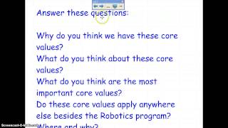 Core Values - Robotics
