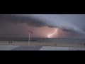 Storm   arcus shelf cloud over the sea belgium