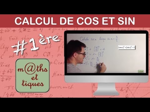 Vidéo: Comment Trouver Le Cosinus Si Le Sinus Est Connu