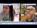 She is going from Black to Blond with NO BLEACH !!! Hairdresser reacts to Hair Fails #hair #beauty