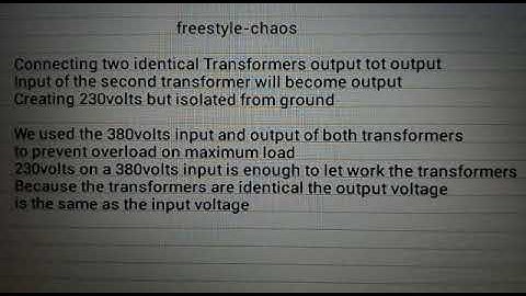 Isolation transformer with 2 transformers