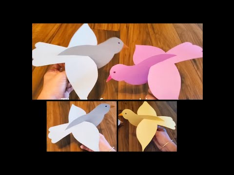 Very Quick And Easy Way To Make A 3D Paper Bird Shorts 