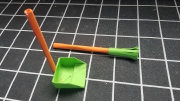 Cách làm chổi và đồ hốt rác bằng giấy