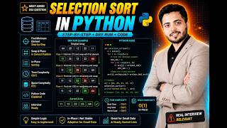 ADVANCED DSA 🔥 Selection Sort in Python | Interview Logic Explained Step-by-Step