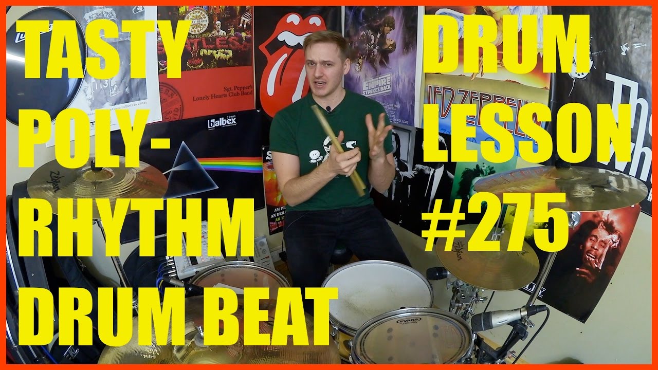Epic Drum Beat Advanced Polyrhythm Groove Drum Lesson 275 YouTube