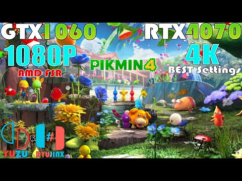 PC Pikmin 4 YUZU and RYUJINX BEST Settings Performance Test | 1080P | 4K | FSR