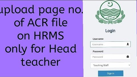 How we add the Page of your ACR file on HRMS