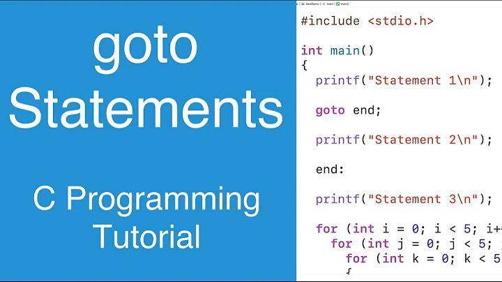 goto Statements | C Programming Tutorial