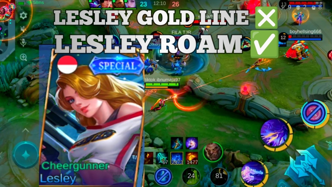 Lesley roam damage nya gila!!