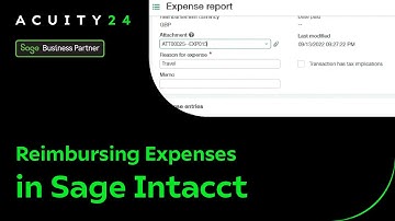 Reimbursing Expenses in Sage Intacct
