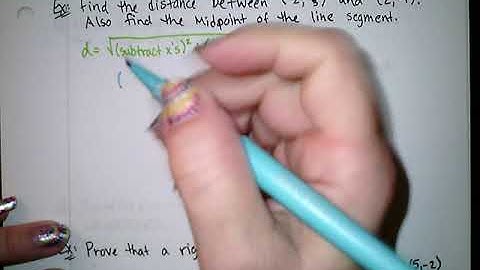 College Algebra 2.1 notes: Distance and Midpoint Formulas