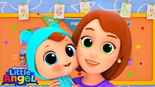 Baby John&#39;s First Day At Daycare 🍎 | Little Angel | Community Corner 🌸| Kids Sing and Play