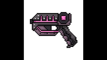 Making a laser gun in art form pixel form