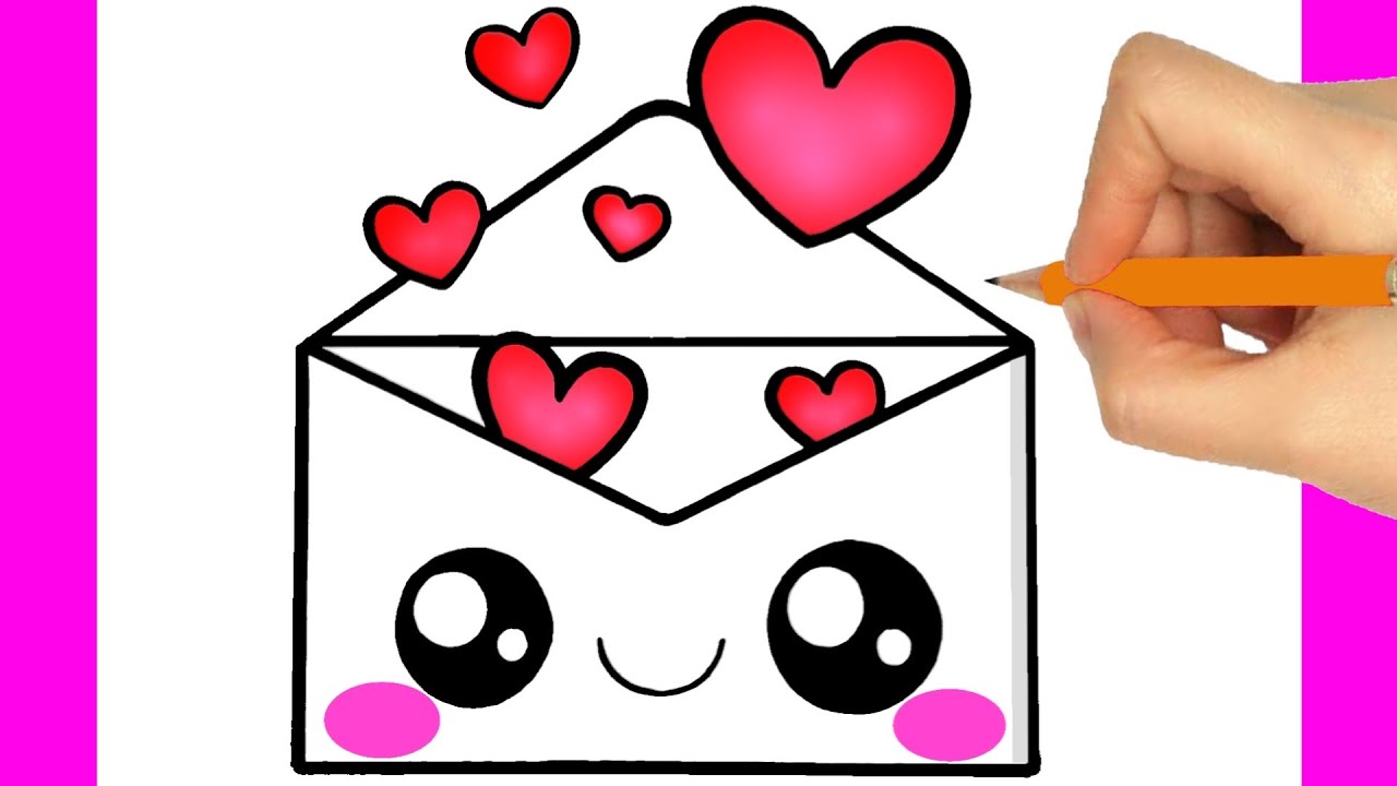 Comment Dessiner Une Letre D Amour Kawaii Facile Youtube