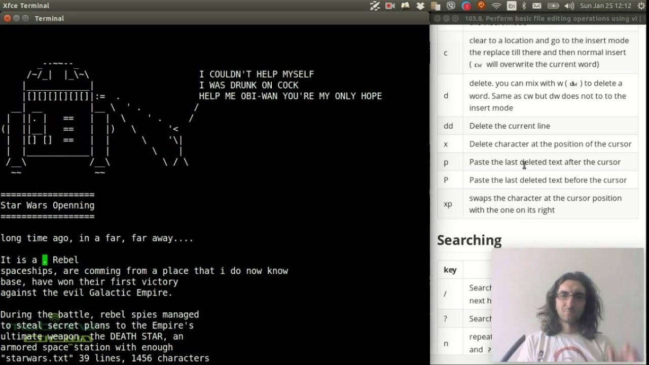 16 103 ویرایش مقدماتی فایل با vi - YouTube