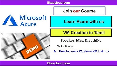 #Azure How to Create Windows VM in Azure | Tamil | Kiruthika