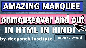 Stop Marquee onmouseover and Play onmouseout