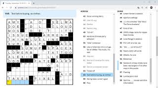 Daily Crossword Puzzle The New York Times 9/10/19 screenshot 4