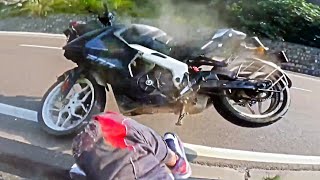 Rider Fell Off the Bike - Crazy and Epic Motorcycle Moments - Ep. 417