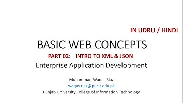 Web Overview - C# .NET in Urdu / Hindi PART 02 (XML & JSON)