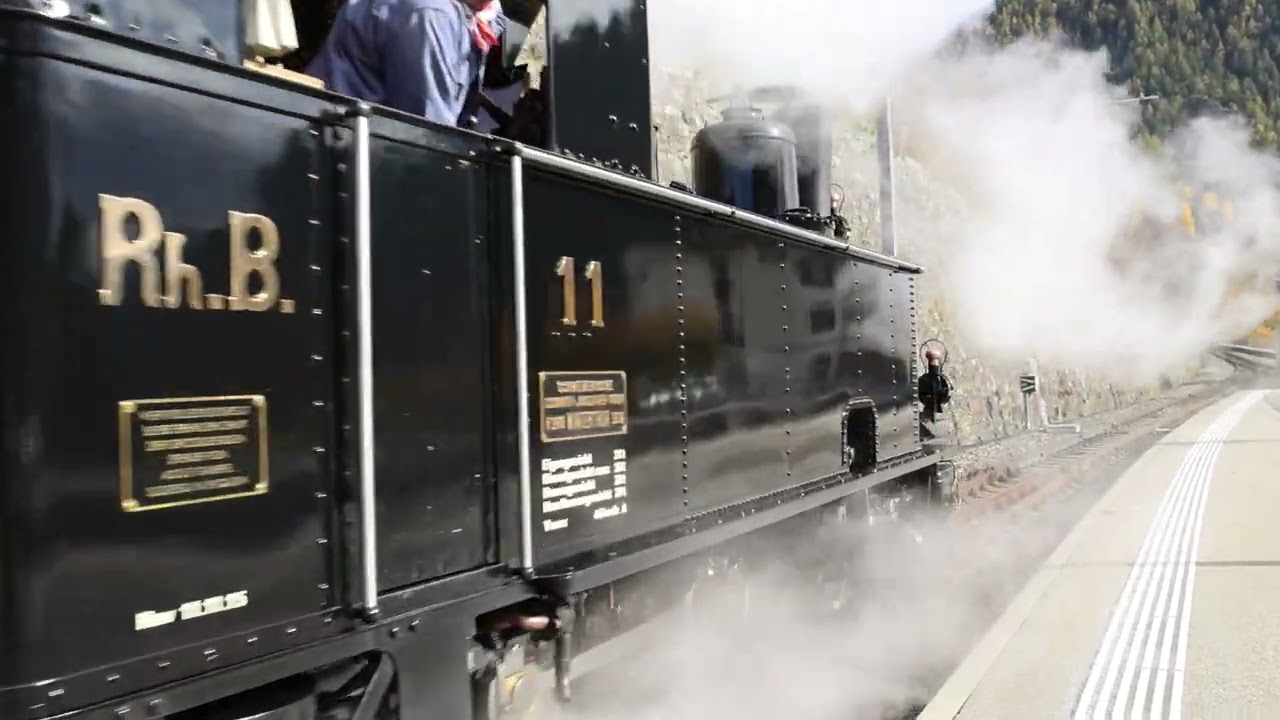 RhB Historic,  Dampflok Heidi im Albulatal, Krokodil vor Historischer Zug, + Plandienst  25.10.2025