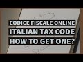 Codice Fiscale Online - How to get one?