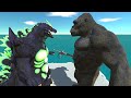 Kaiju king kong  vs Kaiju godzilla 2021 and Kaiju godzilla 2014 Animal Revolt Battle Simulator
