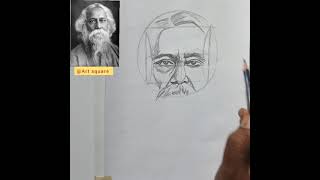 how to draw a portrait of Rabindra nath Tagore step by step #Drawing #painting #sketch