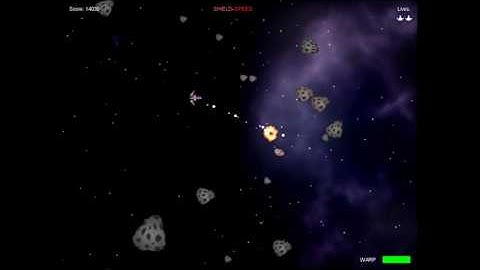 Asteroids clone gameplay - University Project