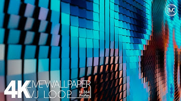 4K LIVE WALLPAPER, SCREENSAVER & VJ LOOP | FLOWING GEOMETRIC CUBES