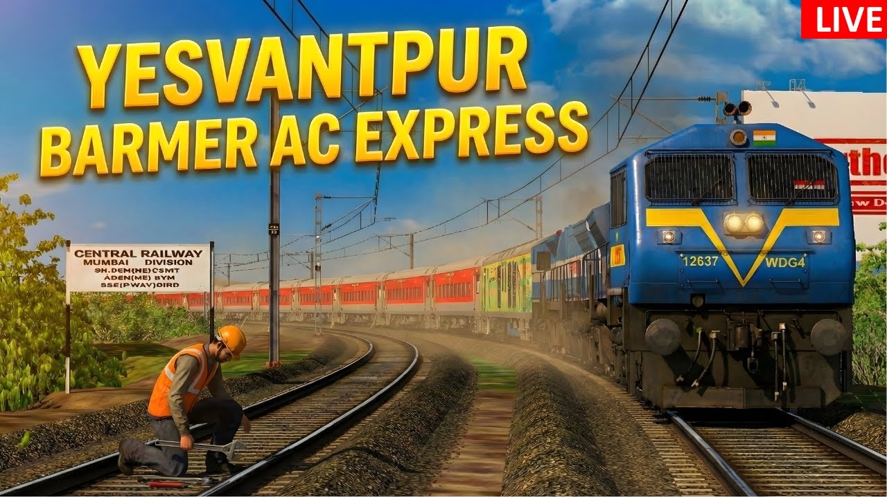 TWIN WDG4 DIESEL ACTION 😱 | 14805 Yesvantpur–Barmer AC Express | Pune–Vadodara | MSTS LIVE Part 2