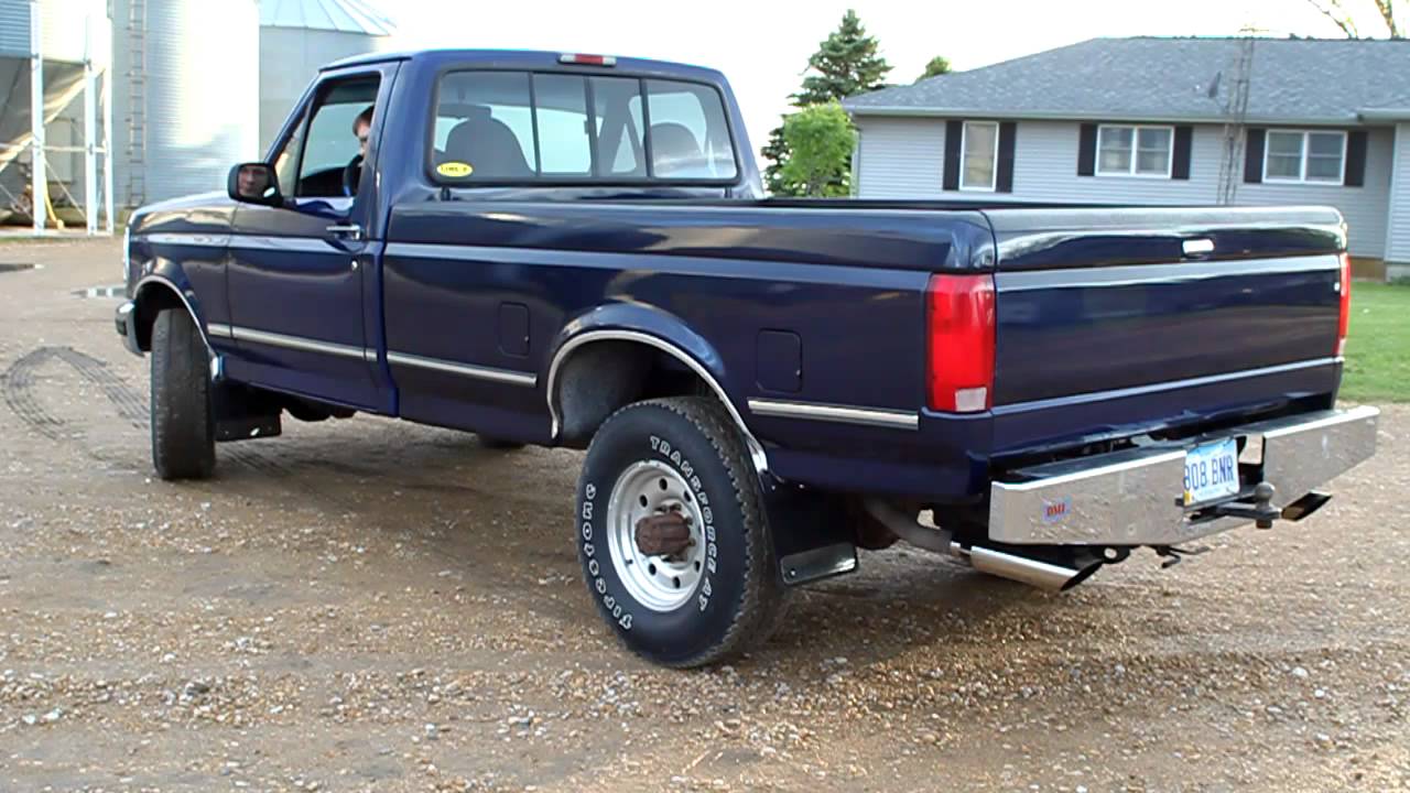 1995 F250, 460 w/ Magnaflow muffler & straight pipes - YouTube 86 ford f 150 engine schematics 