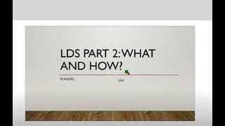 LDS PART 2 : INTRO SESSION BY PLANORE