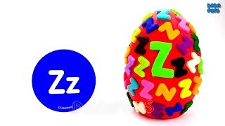 Learn-Z-Letter | Spelling Words that Start with the Letter Z | Surprise Egg Play Doh |Lesson 26