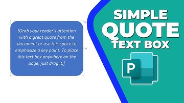 How to insert a simple quote text box in publisher