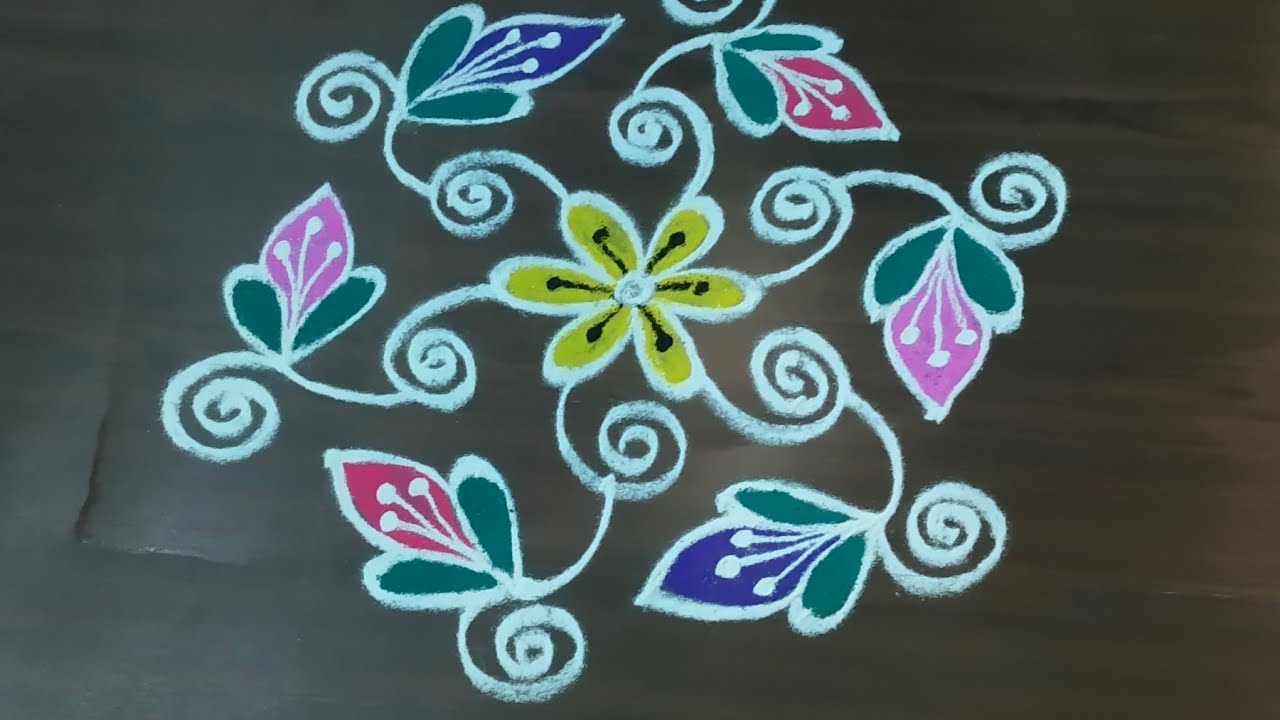 ஹோலி பண்டிகை ஸ்பெஷல் ரங்கோலி கோலம் 7*4புள்ளியில்🥰#festivalrangoli#dialyrangoli#koolamvideo 