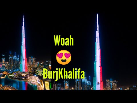 The Burj Khalifa in Dubai, world's tallest building, lights up with the colors of the Mexican flag