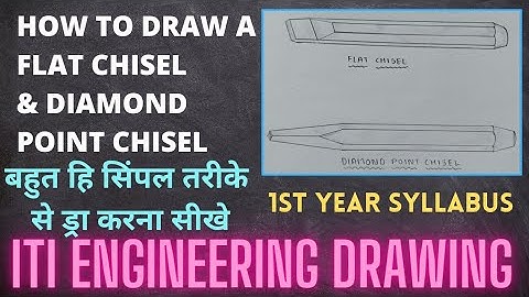 chisel drawing| how to draw a chisel @MECHANICAL_DRAWINGS