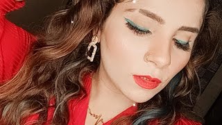 Very Quick Glowy Makeup with Hairdo...❤️