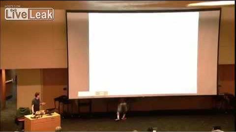 LiveLeak - Sleeping Student Interrupts University Lecture (Hilarious)