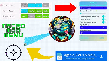 Agario Macro New Mod Menu Xelahot with Full Control and Zoom + No Lag iOS & Android